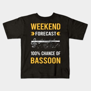 Weekend Forecast Bassoon Bassoonist Kids T-Shirt